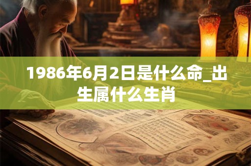 1986年6月2日是什么命_出生属什么生肖