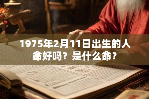 1975年2月11日出生的人命好吗?是什么命? 1975年2月11日出生的人命好吗?是什么命?