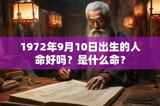 1972年9月10日出生的人命好吗？是什么命？