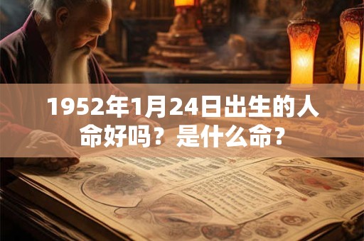 1952年1月24日出生的人命好吗？是什么命？