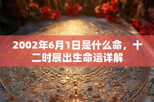 2002年6月1日是什么命,十二时辰出生命运详解 2002年6月1日是什么命,十二时辰出生命运详解