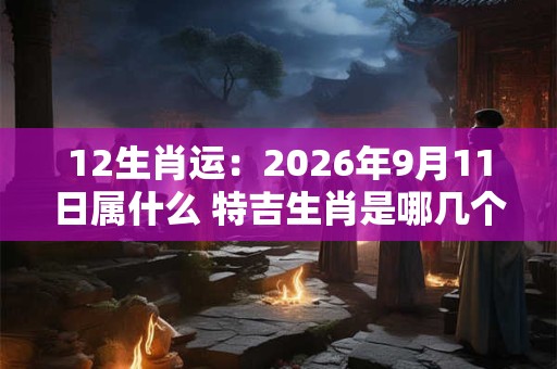 12生肖运：2026年9月11日属什么 特吉生肖是哪几个