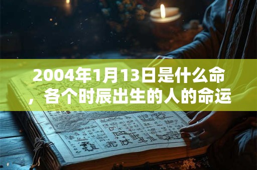 2004年1月13日是什么命,各个时辰出生的人的命运 2004年1月13日是什么命,各个时辰出生的人的命运