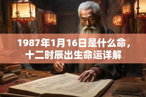 1987年1月16日是什么命，十二时辰出生命运详解