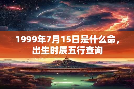 1999年7月15日是什么命,出生时辰五行查询 1999年7月15日是什么命,出生时辰五行查询