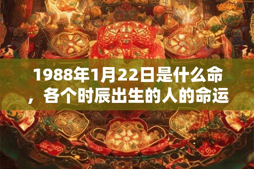 1988年1月22日是什么命,各个时辰出生的人的命运 1988年1月22日是什么命,各个时辰出生的人的命运