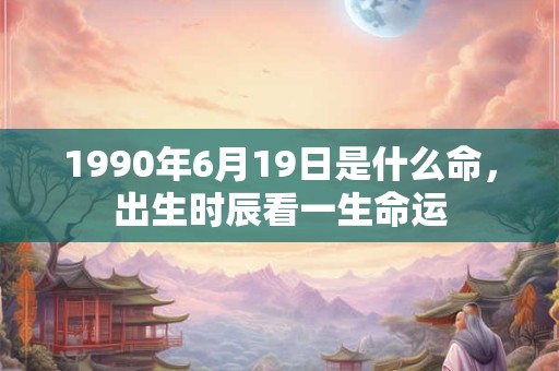 1990年6月19日是什么命,出生时辰看一生命运 1990年6月19日是什么命,出生时辰看一生命运