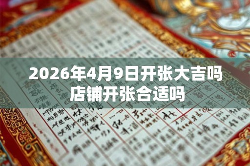 2026年4月9日开张大吉吗 店铺开张合适吗