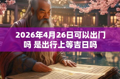 2026年4月26日可以出门吗 是出行上等吉日吗 2026年4月26日可以出门吗 是出行上等吉日吗