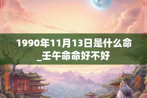1990年11月13日是什么命_壬午命命好不好