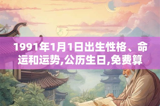 1991年1月1日出生性格、命运和运势,公历生日,免费算命 1991年1月1日出生性格、命运和运势,公历生日,免费算命