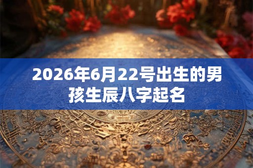 2026年6月22号出生的男孩生辰八字起名 2026年6月22号出生的男孩生辰八字起名