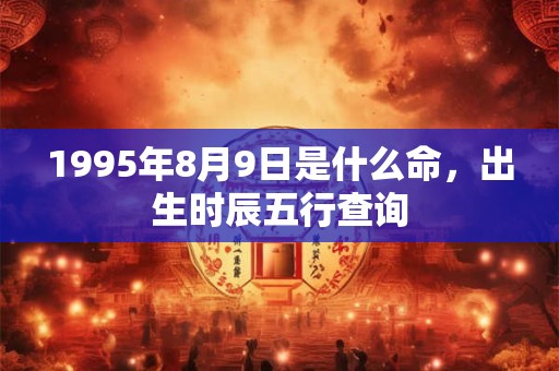 1995年8月9日是什么命，出生时辰五行查询