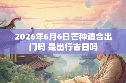 2026年6月6日芒种适合出门吗 是出行吉日吗