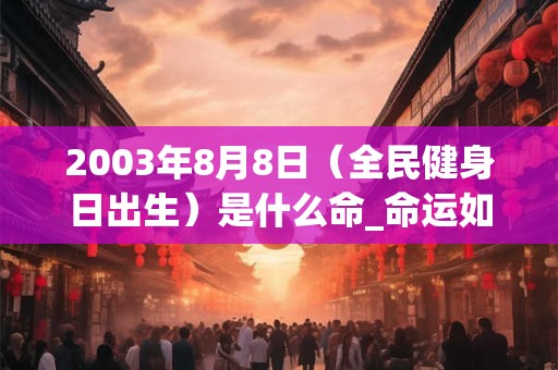 2003年8月8日(全民健身日出生)是什么命_命运如何 2003年8月8日(全民健身日出生)是什么命_命运如何