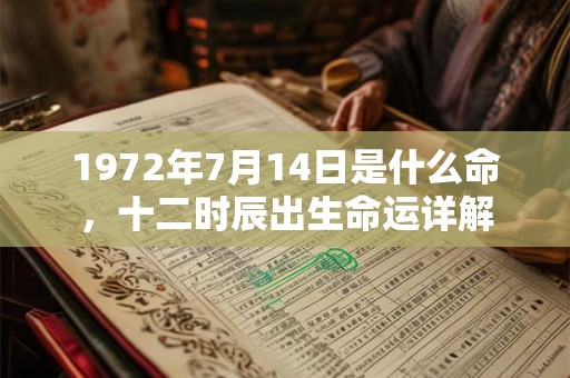 1972年7月14日是什么命,十二时辰出生命运详解 1972年7月14日是什么命,十二时辰出生命运详解