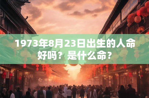 1973年8月23日出生的人命好吗？是什么命？