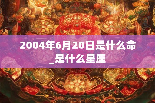 2004年6月20日是什么命_是什么星座 2004年6月20日是什么命_是什么星座
