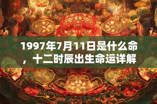 1997年7月11日是什么命，十二时辰出生命运详解