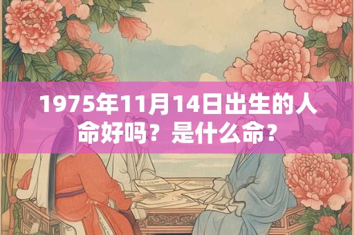 1975年11月14日出生的人命好吗？是什么命？