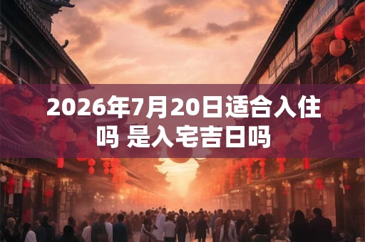 2026年7月20日适合入住吗 是入宅吉日吗