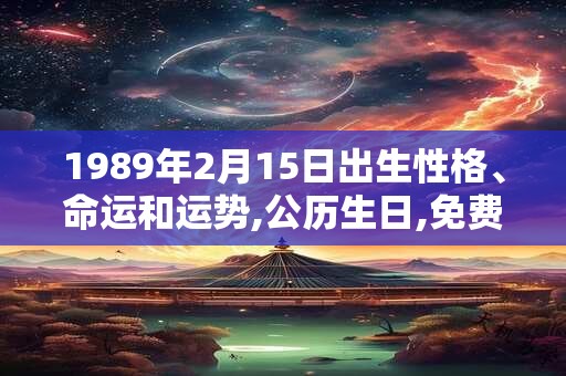 1989年2月15日出生性格、命运和运势,公历生日,免费算命