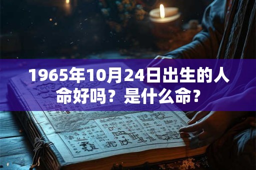 1965年10月24日出生的人命好吗？是什么命？