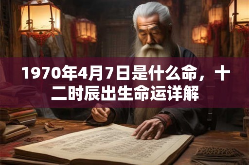 1970年4月7日是什么命,十二时辰出生命运详解 1970年4月7日是什么命,十二时辰出生命运详解