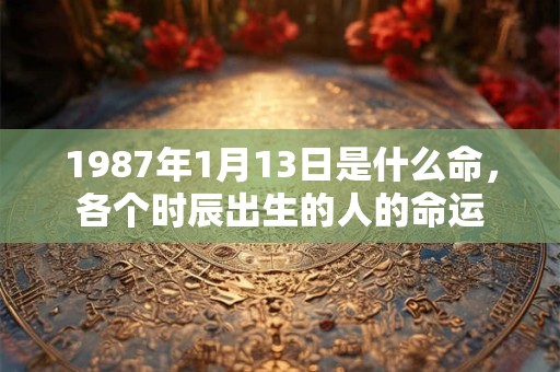 1987年1月13日是什么命，各个时辰出生的人的命运
