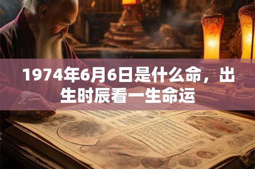1974年6月6日是什么命,出生时辰看一生命运 1974年6月6日是什么命,出生时辰看一生命运