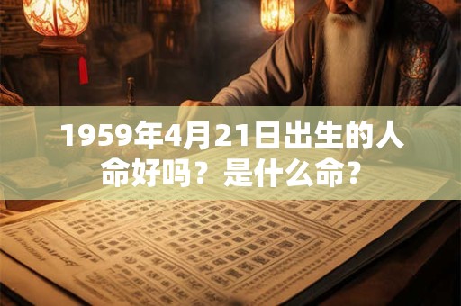 1959年4月21日出生的人命好吗？是什么命？