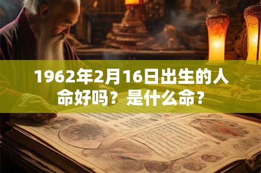 1962年2月16日出生的人命好吗？是什么命？
