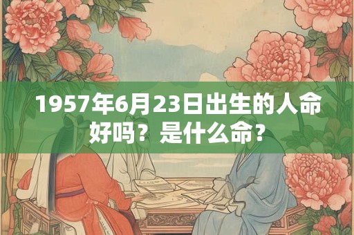 1957年6月23日出生的人命好吗？是什么命？