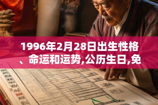 1996年2月28日出生性格、命运和运势,公历生日,免费算命 1996年2月28日出生性格、命运和运势,公历生日,免费算命