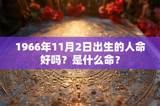 1966年11月2日出生的人命好吗?是什么命? 1966年11月2日出生的人命好吗?是什么命?