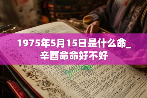 1975年5月15日是什么命_辛酉命命好不好