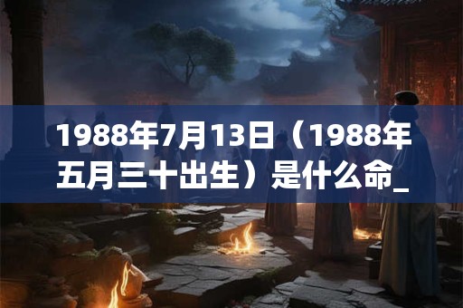 1988年7月13日（1988年五月三十出生）是什么命_命运如何