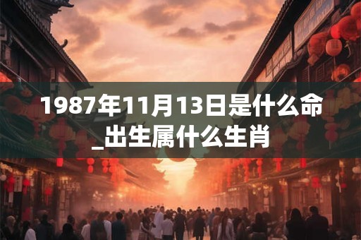 1987年11月13日是什么命_出生属什么生肖