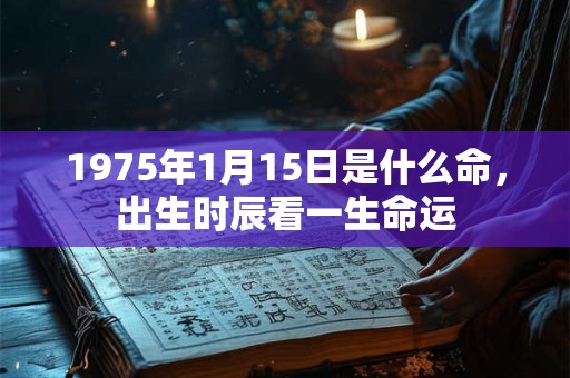 1975年1月15日是什么命,出生时辰看一生命运 1975年1月15日是什么命,出生时辰看一生命运