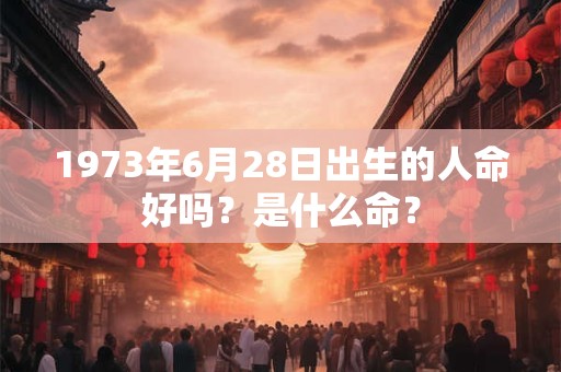 1973年6月28日出生的人命好吗？是什么命？