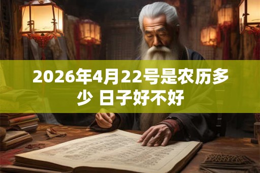 2026年4月22号是农历多少 日子好不好 2026年4月22号是农历多少 日子好不好