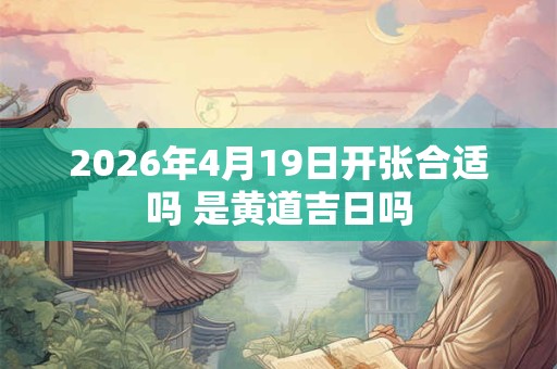 2026年4月19日开张合适吗 是黄道吉日吗