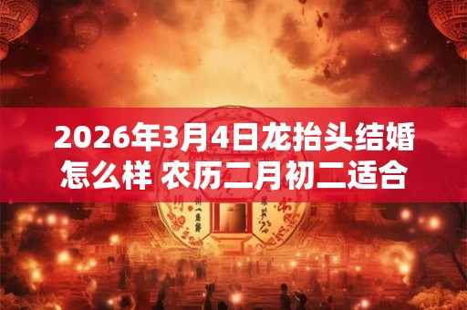 2026年3月4日龙抬头结婚怎么样 农历二月初二适合出嫁娶亲吗 2026年3月4日龙抬头结婚怎么样 农历二月初二适合出嫁娶亲吗