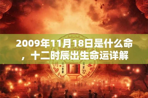 2009年11月18日是什么命，十二时辰出生命运详解