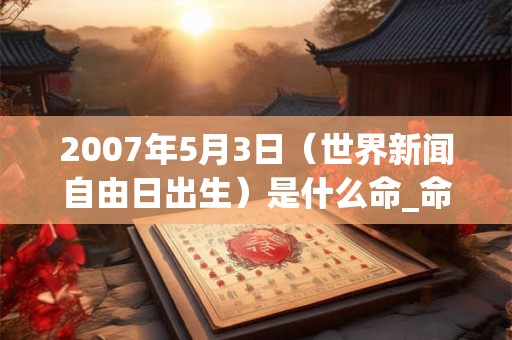 2007年5月3日（世界新闻自由日出生）是什么命_命运如何
