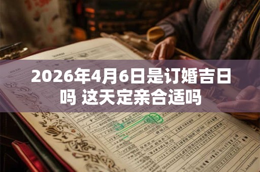 2026年4月6日是订婚吉日吗 这天定亲合适吗