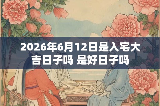 2026年6月12日是入宅大吉日子吗 是好日子吗 2026年6月12日是入宅大吉日子吗 是好日子吗