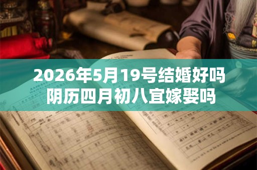 2026年5月19号结婚好吗 阴历四月初八宜嫁娶吗