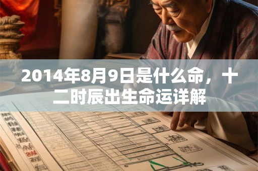 2014年8月9日是什么命,十二时辰出生命运详解 2014年8月9日是什么命,十二时辰出生命运详解