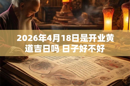 2026年4月18日是开业黄道吉日吗 日子好不好